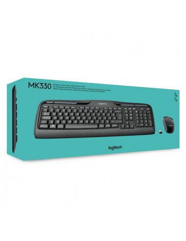 Logitech teclado+ rat mk330 usb negro