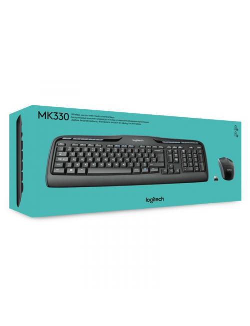 Logitech teclado+ rat mk330 usb negro