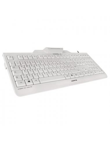 Cherry teclado+lector chip integrado (dnie) blanco