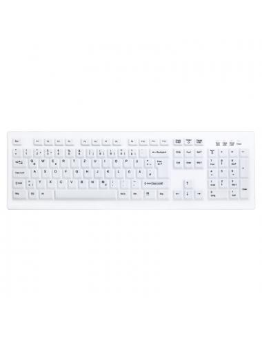 Cherry teclado lava-desi pad num駻ico blanco