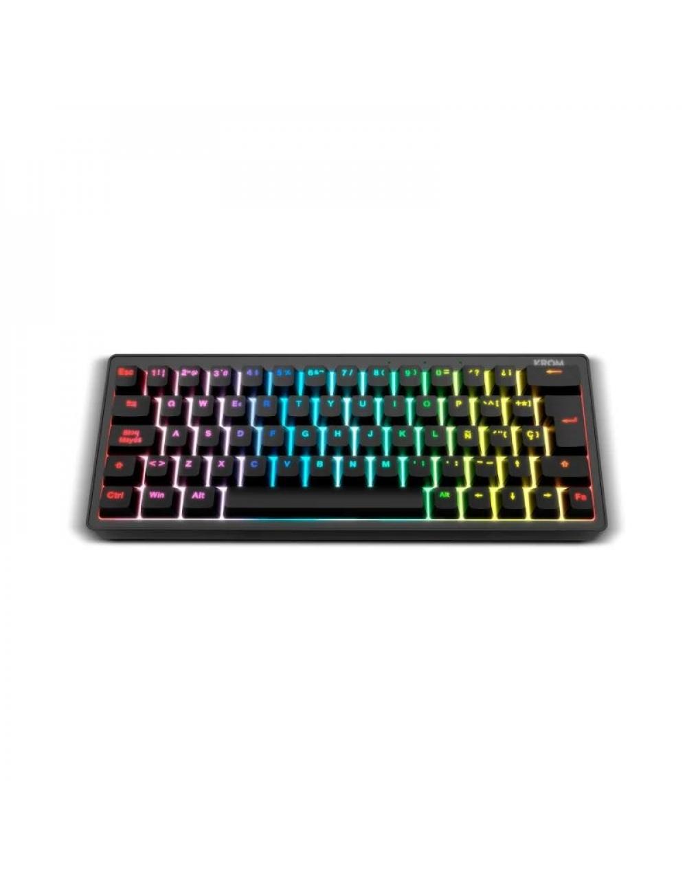 Krom kreator mini teclado mec疣ico rgb