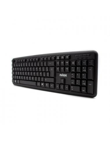 Nilox teclado compacto nxkbe000002 usb negro