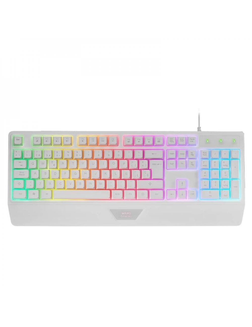 Mars gaming teclado mk124 blanco