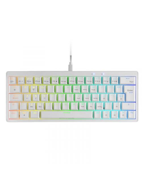 Mars gaming teclado mkminipro mec疣ico rgb blanco