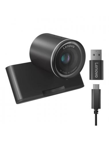 Lenovo webcam 8 mp 4k ultra hd usb-c negra