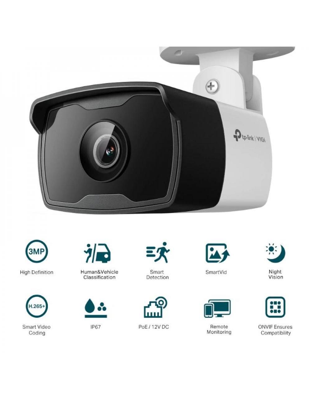 Vigi c疥ara ip bullet c330i 3mp pl疽tico ir 6mm