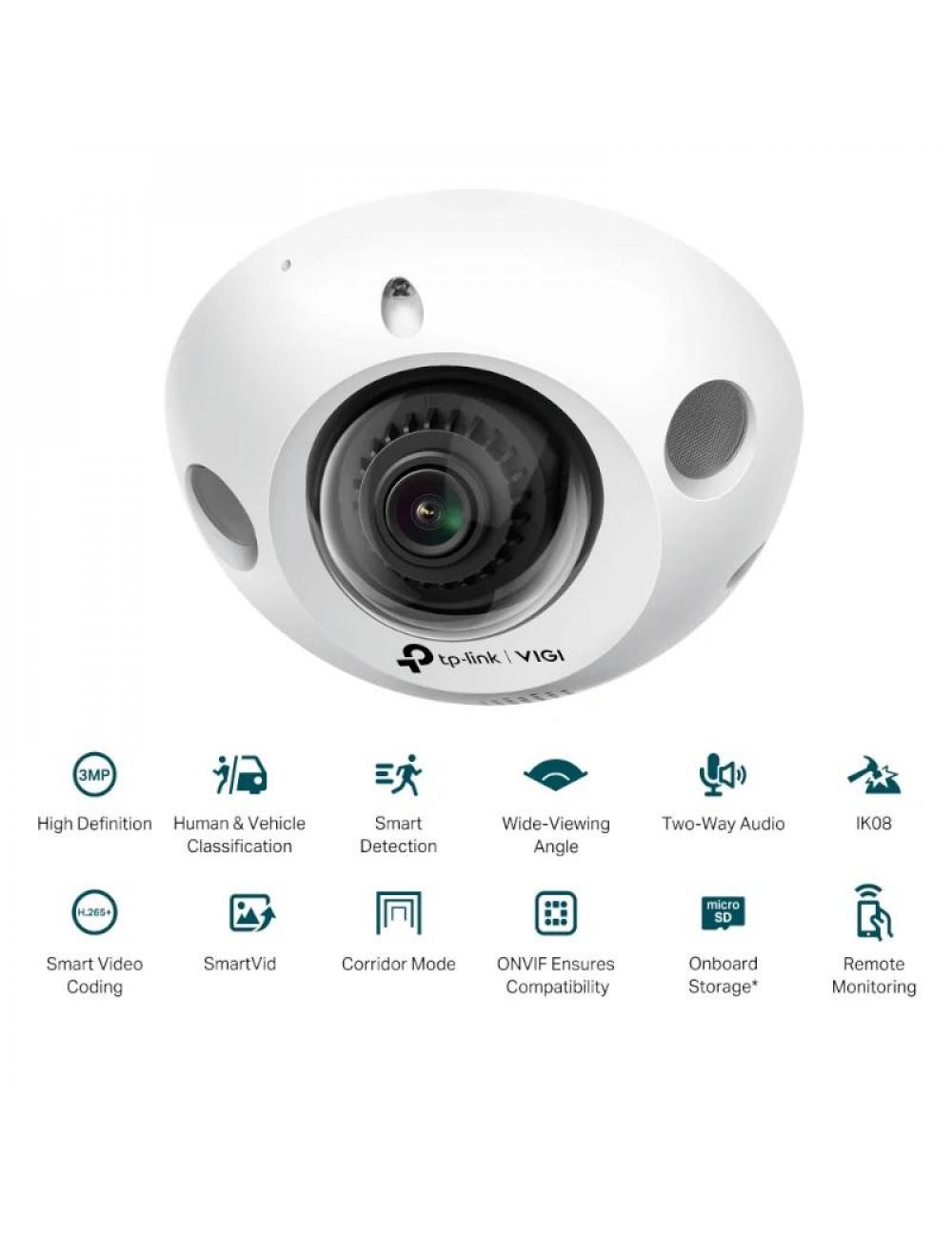Vigi c疥ara ip c230i mini dome 3mp pl疽tico ir 2.8