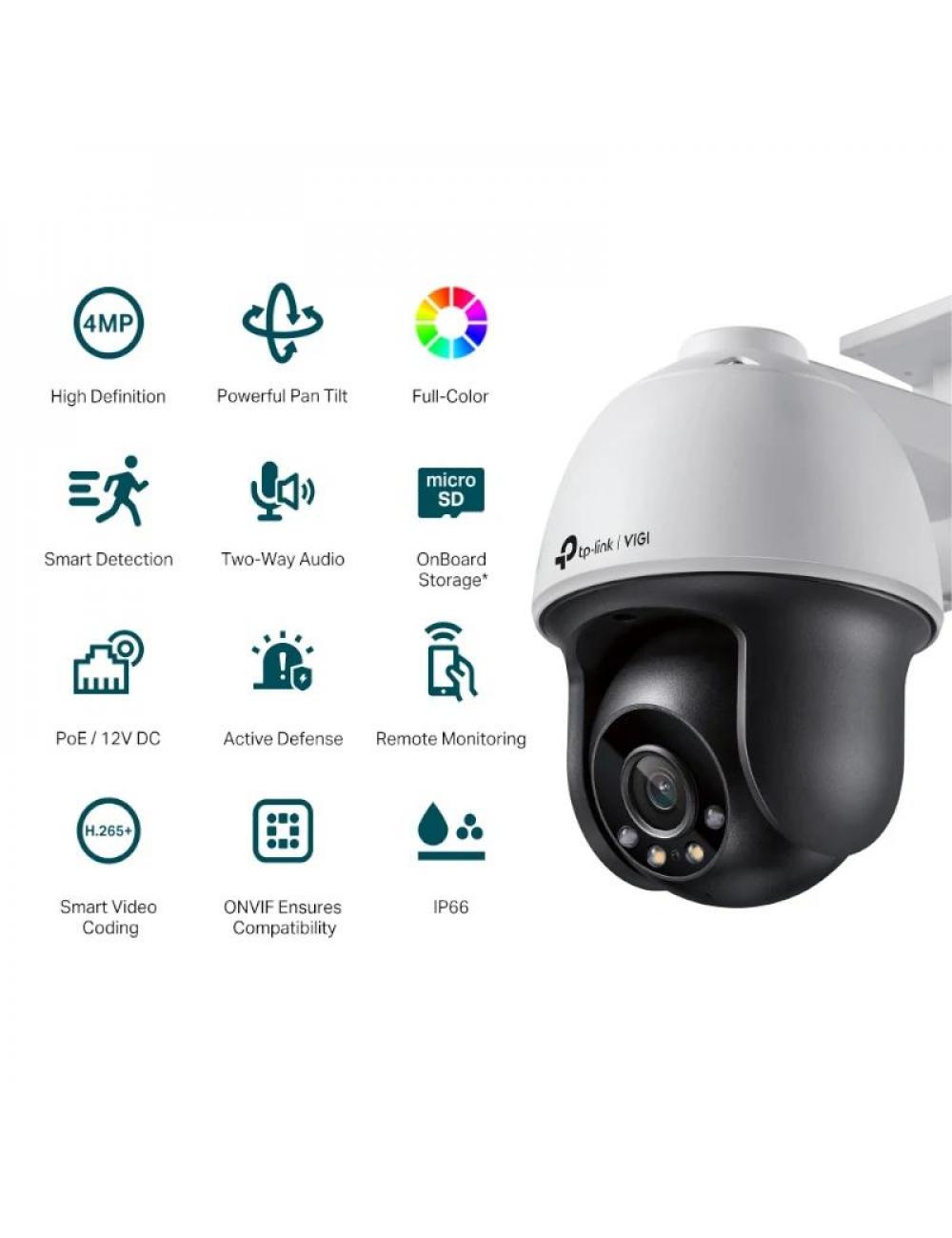 Vigi c疥ara ip pt c540 4mp pl疽tico full-color 4mm