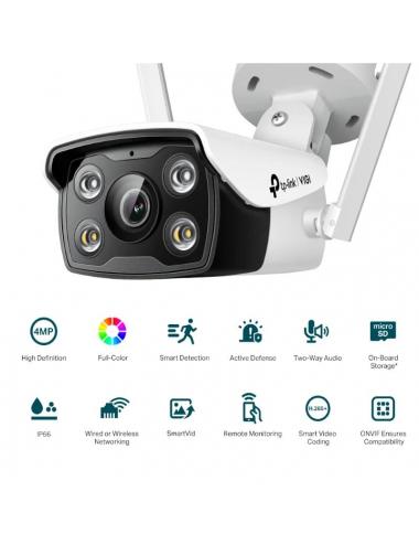 Vigi c疥ara ip bullet c340-w 4mp pl疽tico fcolor 4