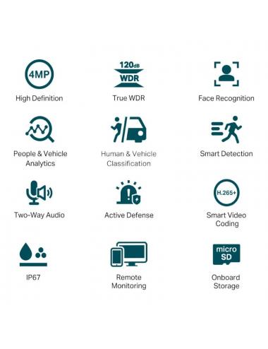 Vigi c疥ara ip bullet c340s 4mp pl疽tico full-colo