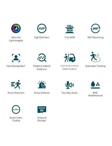 Vigi c疥ara ip pt c540s 4mp pl疽tico full-color 4m