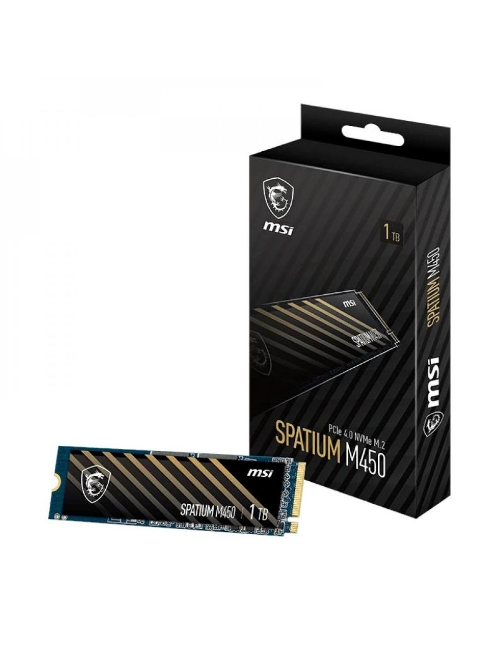 Msi ssd spatium m450 1tb pcie 4.0 nvme 3400 mb-s