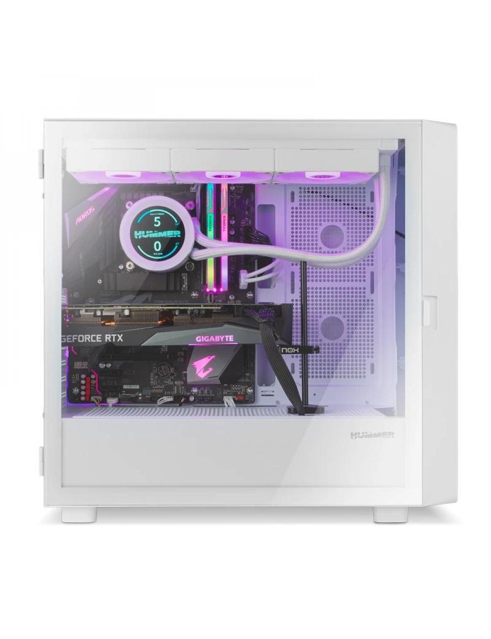 Nox semitorre hummer biospantalla lcd 8" blanco