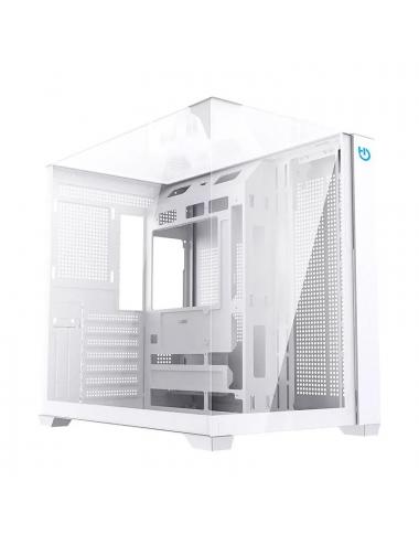 Hiditec caja atx gaming sky white usb 3.1 type-c