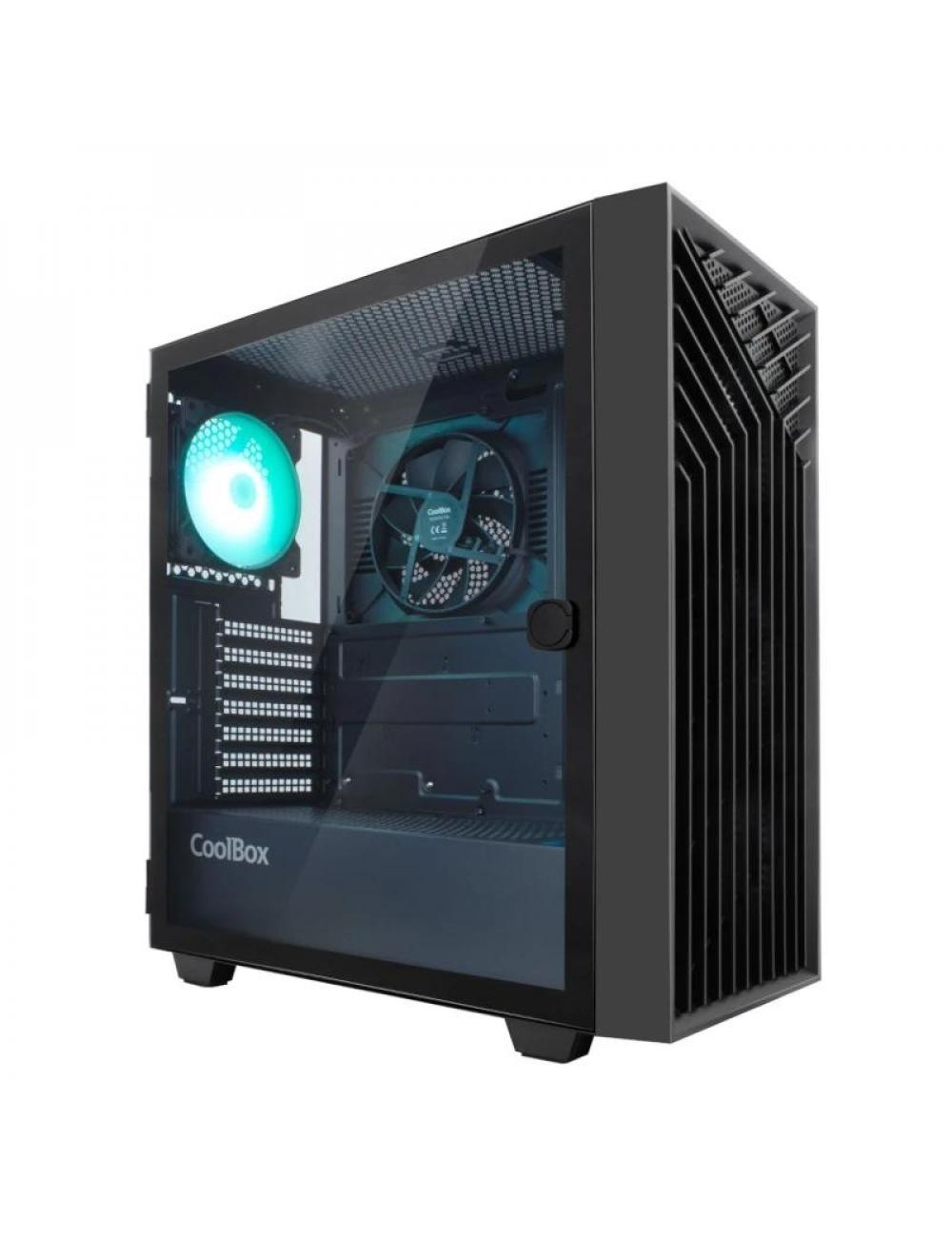 Coolbox caja gaming atx ga300 gridline black