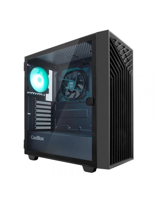 Coolbox caja gaming atx ga300 gridline black