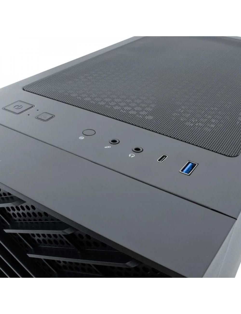 Coolbox caja gaming atx ga300 gridline black