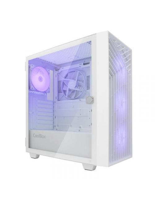 Coolbox caja gaming atx ga300 gridline white