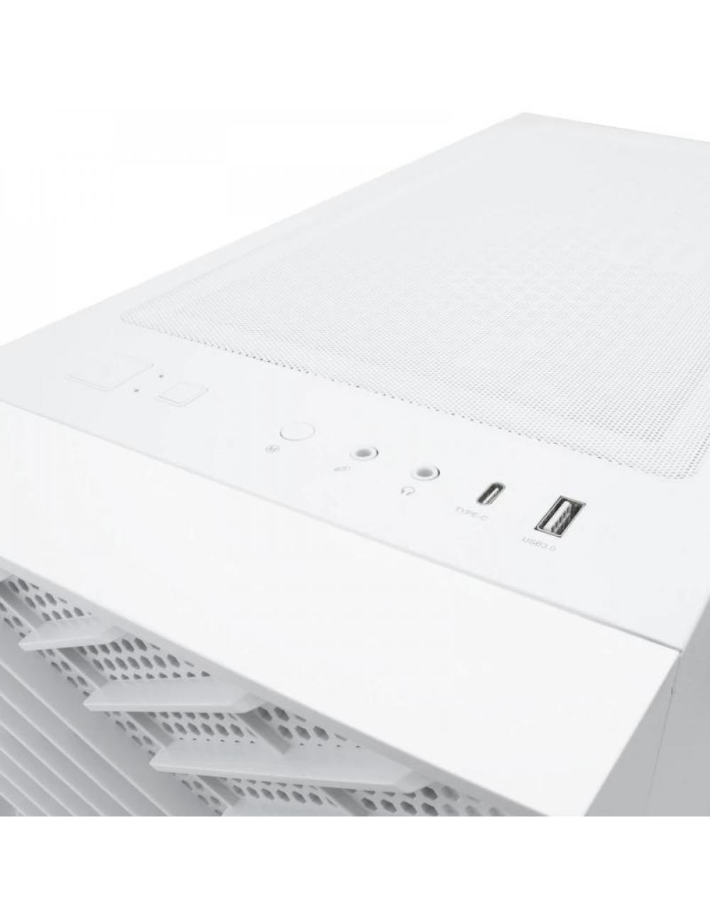 Coolbox caja gaming atx ga300 gridline white