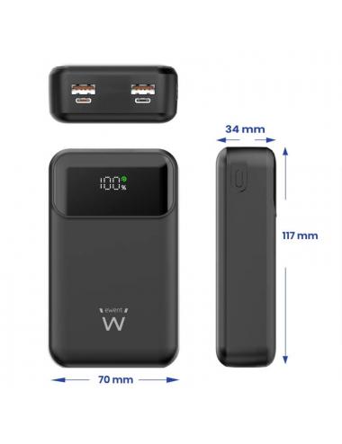 Ewent powerbank 65w, 20000mah carga rﾁpida