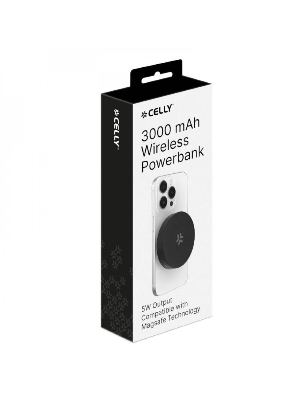Celly powerbank magsafe 3000 mah negro