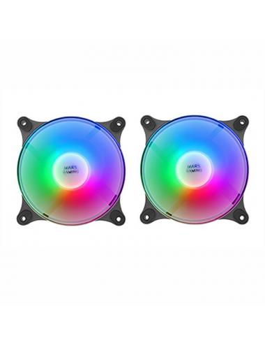 Mars gaming mfduo 12cm 2xfanrgb ult-silent black