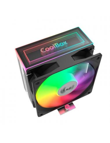 Coolbox gaming refrigerador cpu argb 4 heatpipes
