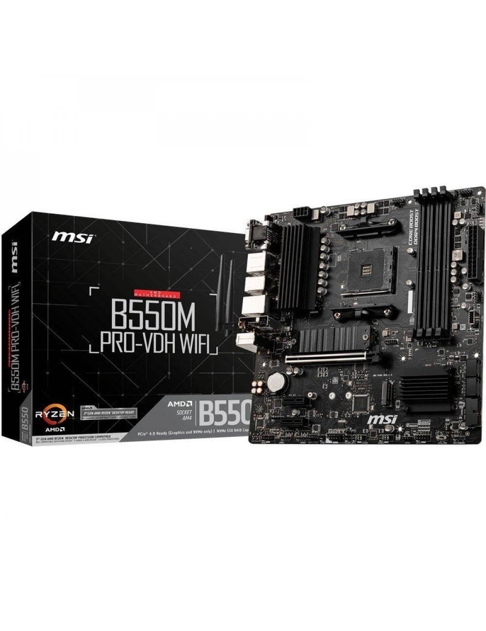 Msi placa base b550m pro-vdh wifi matx am4
