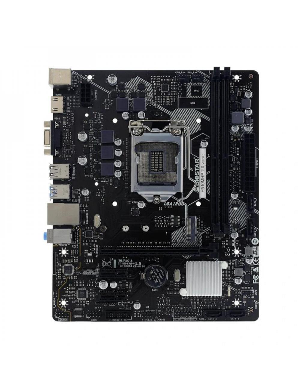 Biostar placa base h510mhp 2.0 matx lga1200