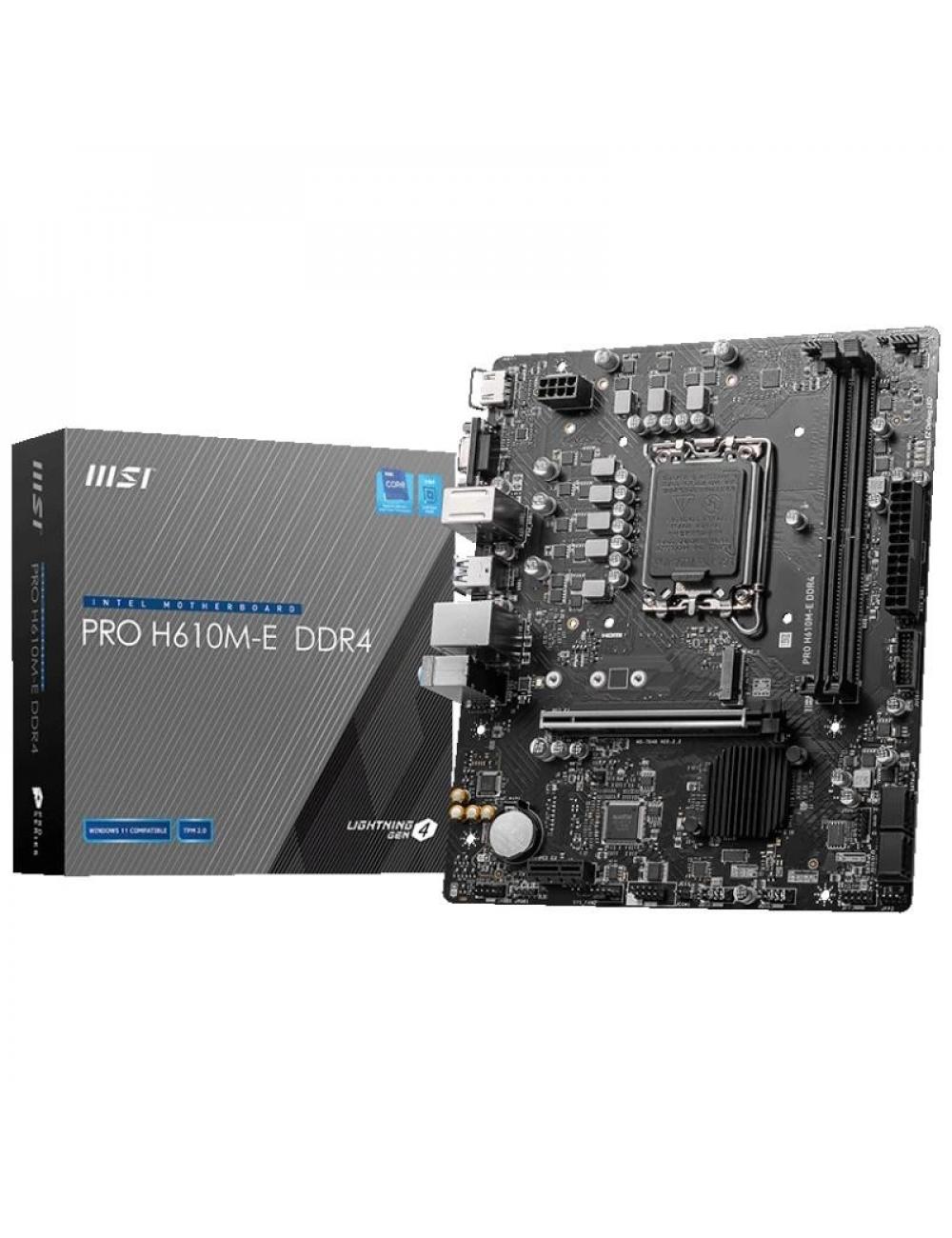 Msi placa base pro h610m-e ddr4 matx 1700