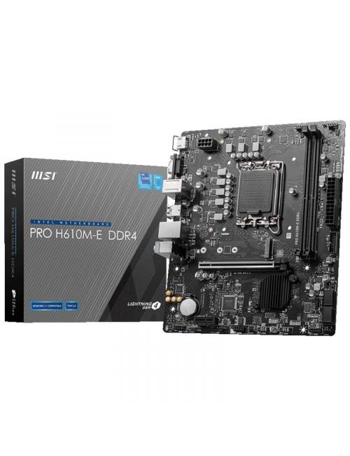 Msi placa base pro h610m-e ddr4 matx 1700