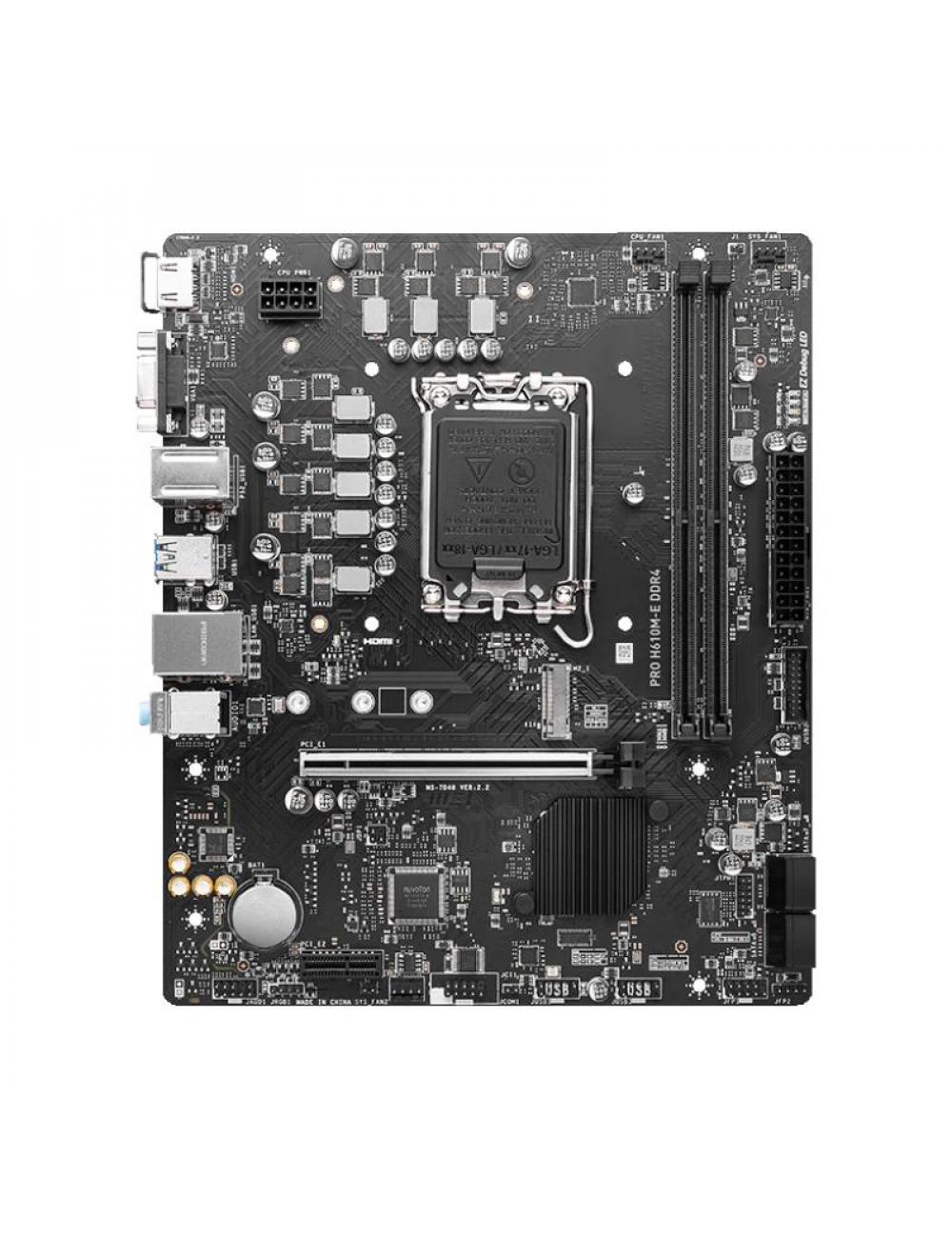 Msi placa base pro h610m-e ddr4 matx 1700
