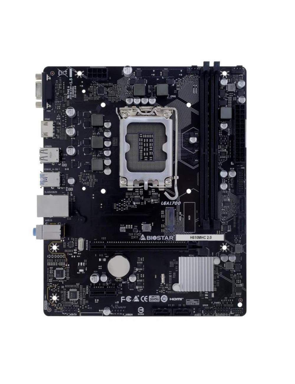 Biostar placa base h610mhc 2.0 ddr4 matx lga1700