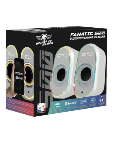 Spirit of gamer altavoz 2.0 fanatic 500 rgb white