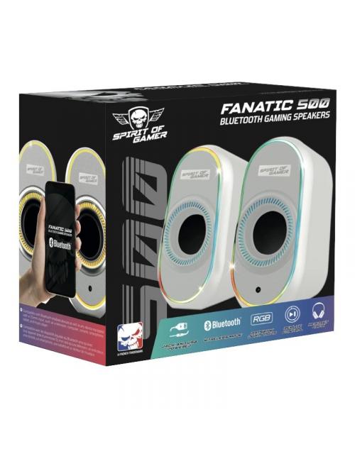 Spirit of gamer altavoz 2.0 fanatic 500 rgb white