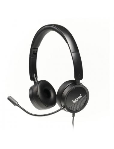 Iggual auriculares con micro dual tech usb/3,5 mm
